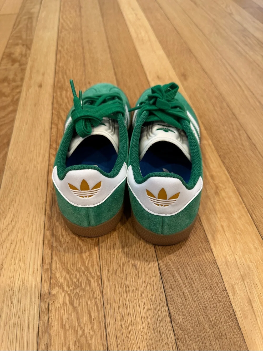Adidas Gazelle Green Suede Sneakers with White Stripes NWT NO BOX